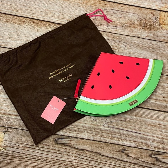 kate spade Handbags - Kate Spade RARE “Splash Out” NWT Watermelon Clutch